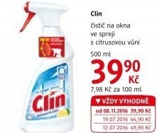 Čistič oken s alkoholem Clin
