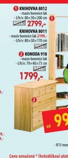 Knihovna 8012 lakovaná