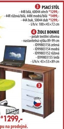 Psací stůl 44 bílá