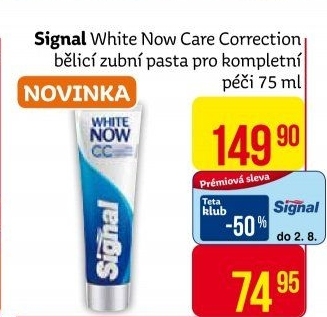 Pasta na zuby Care Correction White Now Signal