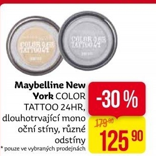 Oční stíny 24H Color Tattoo Maybelline