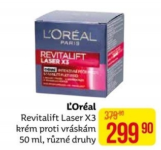 Krém pleťový proti vráskám Laser X3 Renew Revitalift L'Oréal