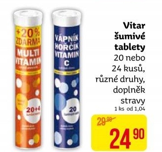 Šumivé tablety Vitar