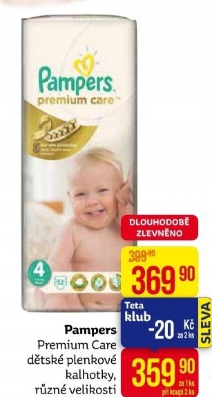 Pleny dětské Pampers Premium Care