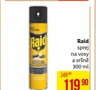 Přípravek proti vosám a sršňům Raid