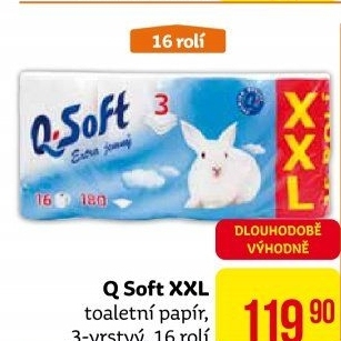 Toaletní papír 3vrstvý Q Soft