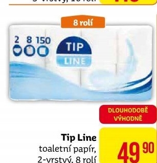 Toaletní papír 2vrstvý Tip Line
