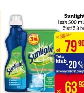 Leštidlo do myčky Sunlight
