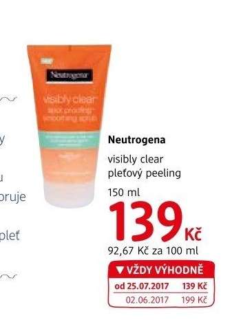 Peeling pleťový Visibly clear Neutrogena
