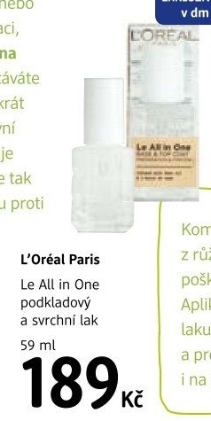 Lak na nehty Le All in One L'Oréal