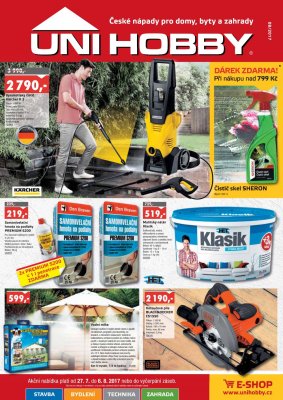 akční leták UNI HOBBY 27.7.2017-6.8.2017