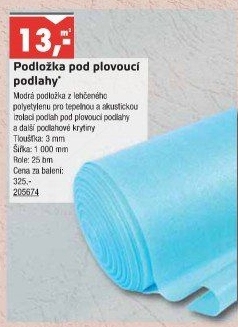 Podložka pod plovoucí podlahy Mirelon