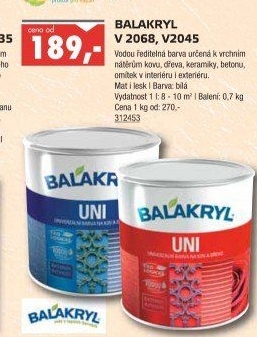 Barva Balakryl UNI mat