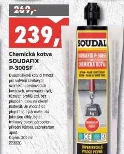Chemická kotva Soudafix P-300SF Soudal