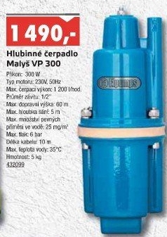 Hlubinné čerpadlo Malyš VP 300 Elpumps