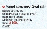 Sprchový masážní panel Oval Rain Luxo Home