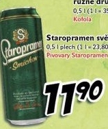 Pivo světlé výčepní 10° Staropramen