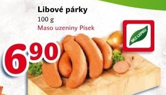 Párky libové Maso uzeniny Písek