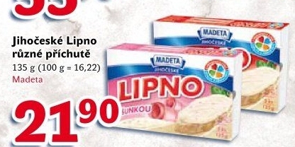 Tavený sýr Jihočeské Lipno Madeta
