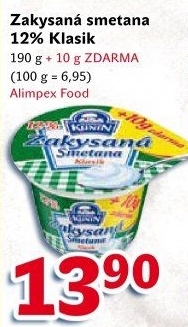 Zakysaná smetana Klasik Kunín 12%