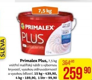 Interiérová barva Primalex Plus