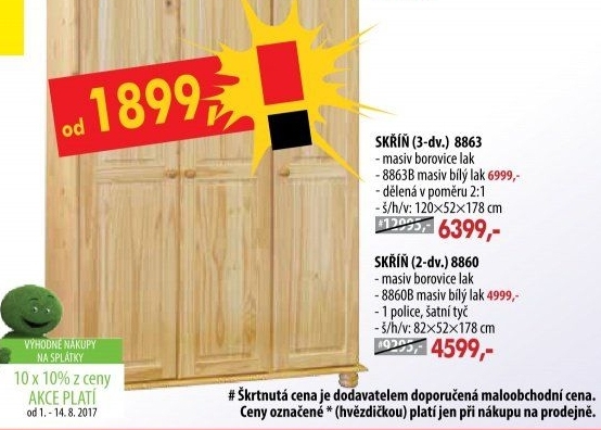 Skříň 3dveřová 8863 lakovaná