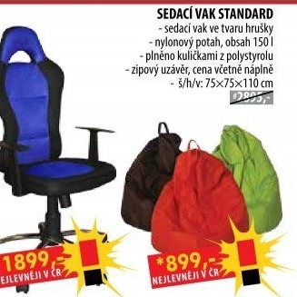 Sedací vak STANDARD černý V13