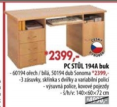 Stůl na počítač 194 buk
