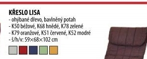 Křeslo LISA hnědé K68
