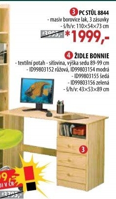 PC stůl 8844 lakovaný