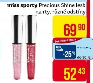 Lesk na rty Precious Shine Miss Sporty