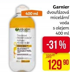 Dvoufázová micelární voda 3v1 Garnier