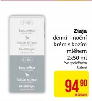 Balení krém denní a noční kozí Ziaja