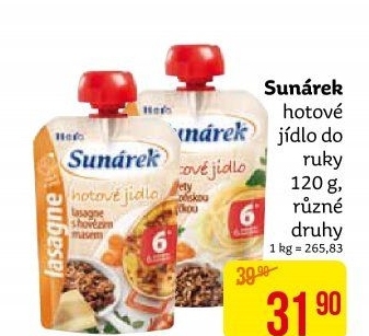 Hotová jídla Do ručičky Sunárek