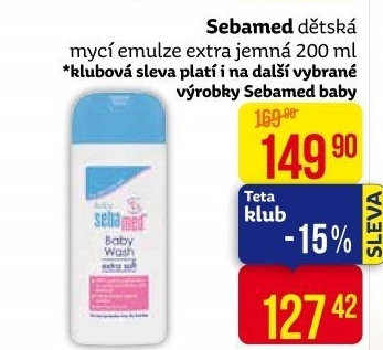 Mycí emulze dětská Sebamed Baby