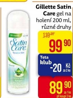 Gel na holení dámský Satin Care Gillette