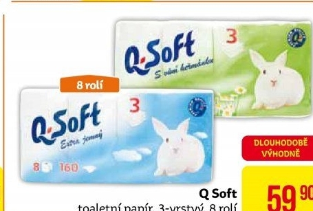 Toaletní papír 3vrstvý Q Soft