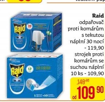 Odpařovač elektrický proti komárům 30 nocí Raid