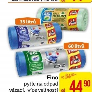 Zatahovací pytle na odpadky 35 l Fino