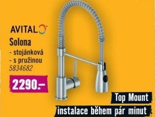 Dřezová baterie Solona Avital se sprchou