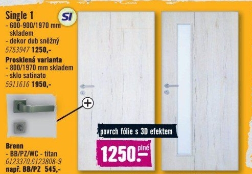 Interiérové dveře Single