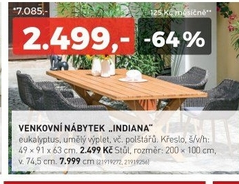Zahradní stůl INDIANA