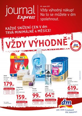 akční leták dm drogerie 9.8.2017-5.9.2017
