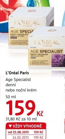 Krém pleťový proti vráskám Age Specialist L'oréal