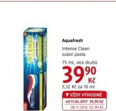 Pasta na zuby Intense Clean Aquafresh