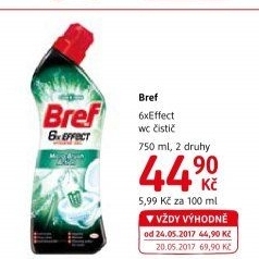 Čistič WC gelový 6x Effect Total Protection Bref
