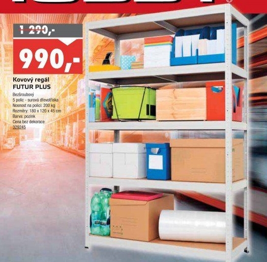 Kovový regál Kovona