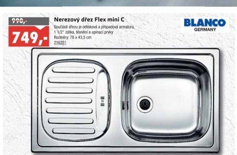 Dřez Flex mini C Blanco