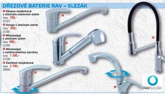 Dřezová baterie Sázava Ravslezák