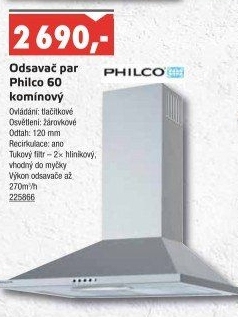 Komínový digestoř PEC 605 Philco
